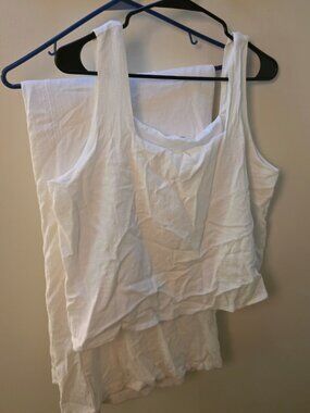 NWOT Summer White Linen Pant Set